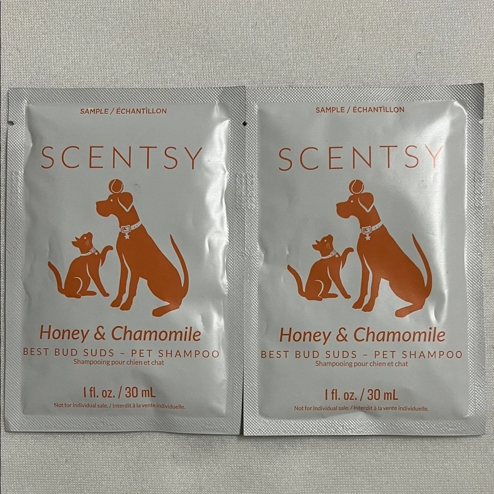 Scentsy Honey & Chamomile Pet Shampoo Sample Packets